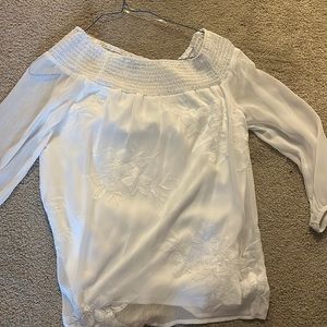 White off the shoulder shirt